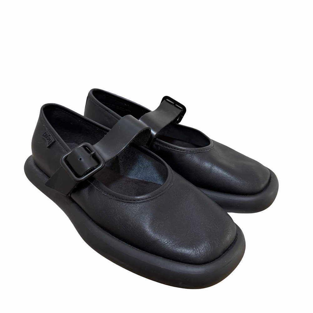 Camper Onda Mary Jane Smooth Leather Buckled Shoe Womens EU 36 US 6 Black Comfy